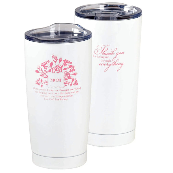 Mom Thank You Stainless Steel Tumbler White 20 oz
