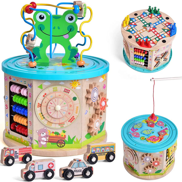 Activity Cube Toys Baby Wooden Bead Maze