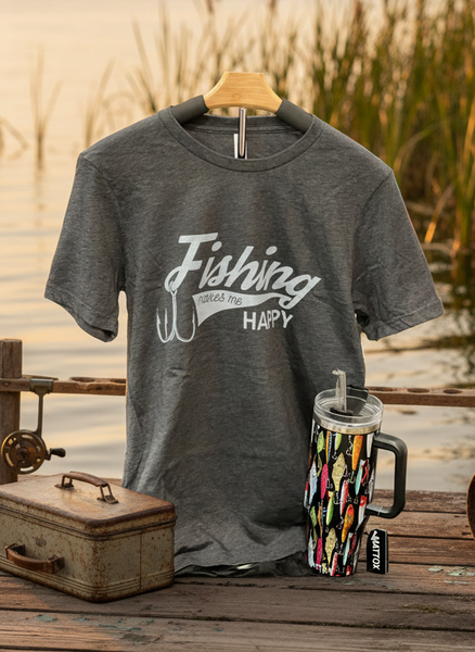 Fishing Makes Me Happy Tee