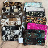 Cowhide Accessory Bag Pouch Genuine Hair-On Hide Makeup Bag 
