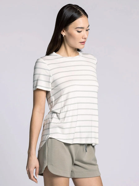 Nikkie Tee - Desert Green Stripe