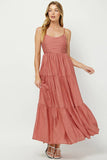 Mellow Rose Tiered Maxi Dress