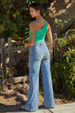 Seamless One Shoulder Ribbed Top