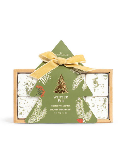 Winter Fir Shower Steamer Set   Frosted Pine Scented   8x1.2 oz.   Set of 8