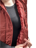 Autumn Puffer Long Vest - Brick