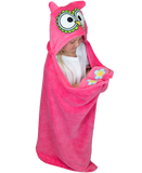 Wearable Hooded Fleece Blankets For Kids - Owl