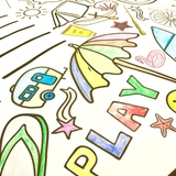 Kids Summer Art Activity | Coloring Tablecloth | Bucket List