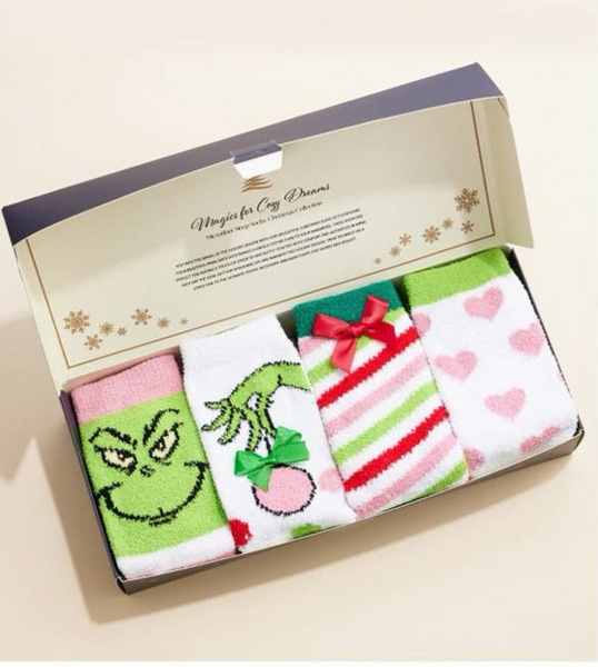 Christmas Green Monster Holiday Gift Socks Set