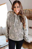 Embroidered Ribbon Camo Hoodie