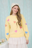 BE MINE HEART CREWNECK KNIT PULLOVER SWEATER
