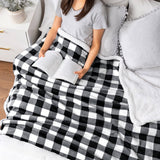 Checkered Sherpa Fleece Blanket