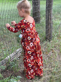 Auburn WIDE LEG ROMPER Bamboo Fall Floral Kids Outfit