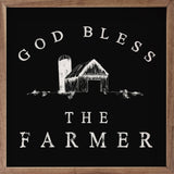 God Bless The Farmer  Barn Black