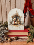 Christmas Arched Wood Sign Shelf Sitter