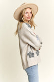 PLUS PUFF FLOWER SWEATER