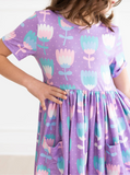 Too Cool Tulips S/S Pocket Twirl Dress