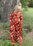 Auburn WIDE LEG ROMPER Bamboo Fall Floral Kids Outfit