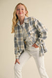 TWEEN KIDS GIRLS PLAID SHACKET (7-14)