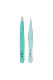 CALA 50821 Mint Soft Touch Tweezer Duo Set - 6pc