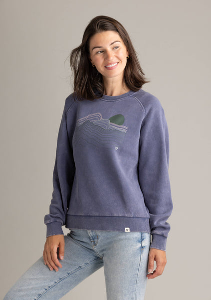 Women's Gabriella Graphic Raglan Crew - Stonewashed