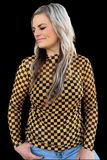 Pep Rally Mesh Top Gold & Black
