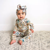 Maren Floral RUFFLE ZIP Bamboo Sleepies Little Baby Outfit