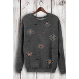 AZTEK ALLOVER MINERAL SWEATSHIRTS
