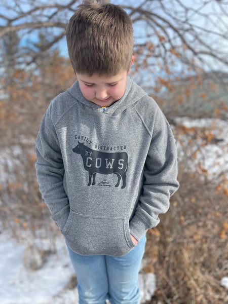 Western ‘Easily Distracted By Cows' Youth & Toddler Hoodie