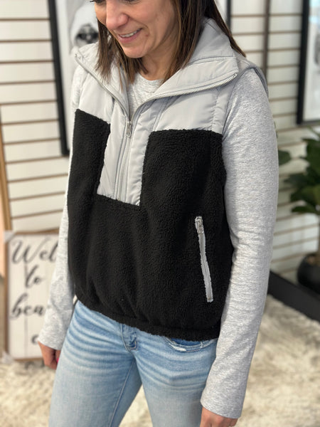 Lt. Gray & Black Vest