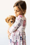 Puppy Party Pocket Twirl Dress