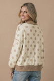 Polka Dot Exposed Seam French Terry Top