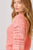 Textured Sleeve Sweater