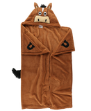 Wearable Hooded Fleece Blankets For Kids - Horse