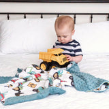 Toddler Minky Blanket - Construction Trucks