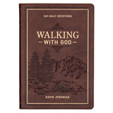 Devotional Walking with God Large Print Faux Leather