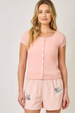 Lace Trim Cardigan Top