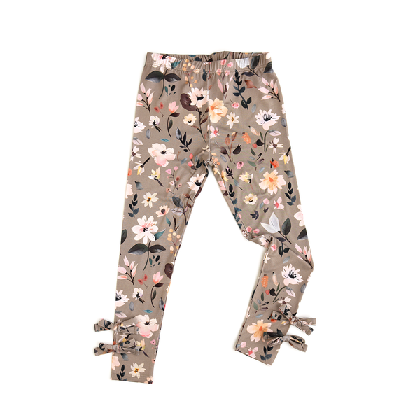 Tatum BOW LEGGINGS Bamboo Kids Toddler Baby Clothing