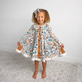 Maren Floral BUTTON DRESS Kids Fall Outfit
