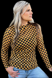 Pep Rally Mesh Top Gold & Black