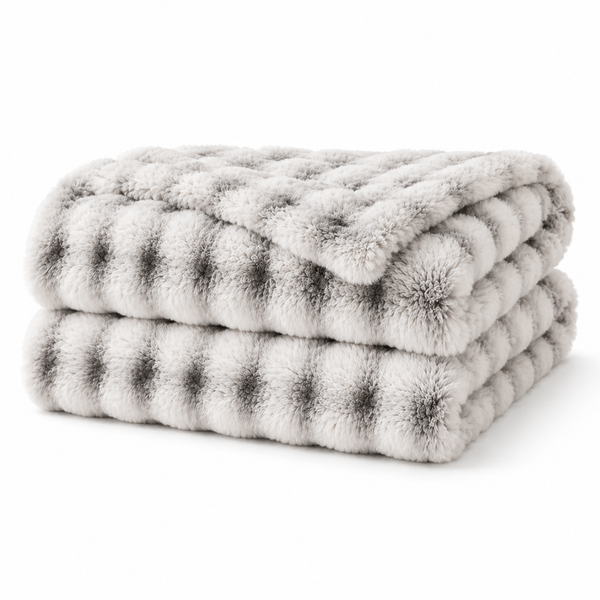 Luxury Tufted Faux Fur Throw Blanket