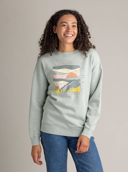 Women's Gabriella Oversized Graphic Crew Sweatshirt - Stonewashed