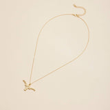 Bold Longhorn Charm Gold-Dipped Short Necklace