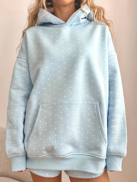 Baby Blue Polka Dot Hoodie