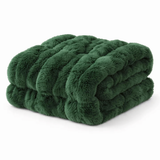 Olive Bubble Faux Fur Throw Blanket – 50" x 60"