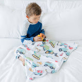 Toddler Minky Blanket - Construction Trucks