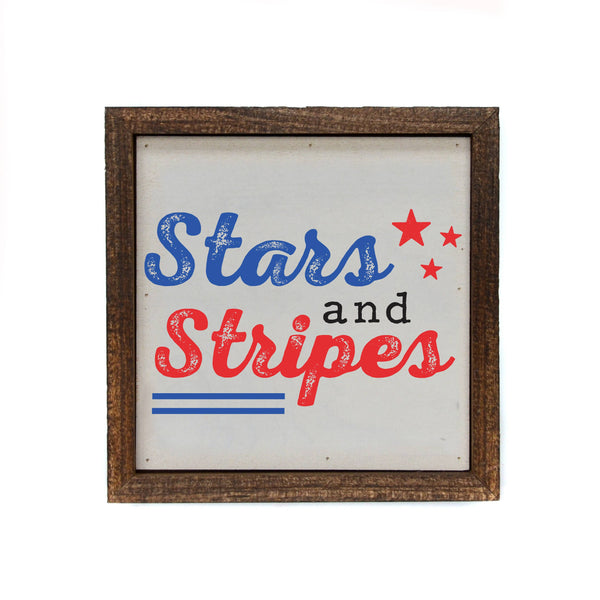 Stars And Stripes 4th Of July Home Decor Sign