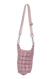 Mauve Quilted Water Bottle Sling Bag