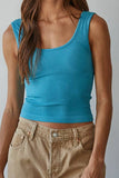 Seamless Scoop Neck Sleeveless Top
