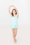 Aqua S/S Twirl Leotard