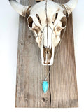Western Style Arrowhead Turquoise Stone Pendant Necklace